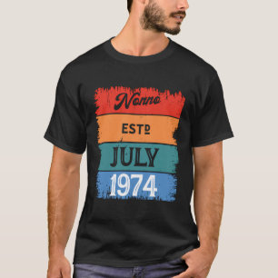 T-shirt Nonno Est Juillet 1974 Fier Grand-Père Classique