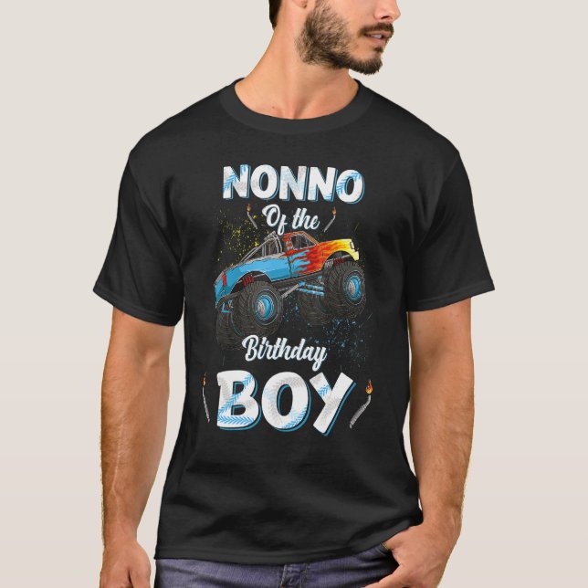 T-shirt Nonno Of The Birthday Boy Monster Truck Bday Men G (Devant)