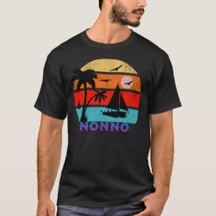 T-shirt Nonno Retro Sunset Ocean Grand-père