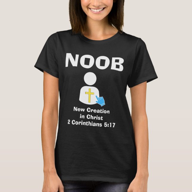 T-shirt NOOB en Christ (Devant)