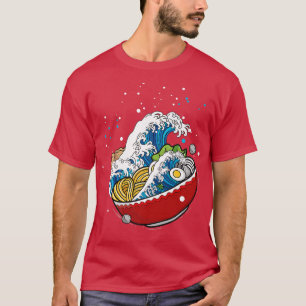 T-shirt Noodle Bowl Japonais grande vague Anime Retro Nood