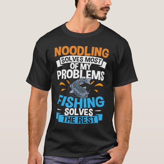 T-shirt Noodle Catfish Fishing Flathead CatFishing Noodl (Devant)