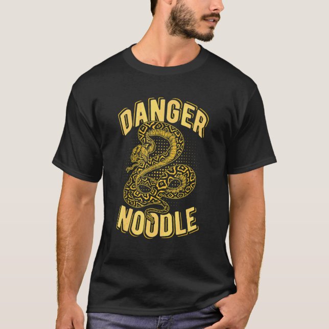 T-shirt Noodle Dangereux Python Balle Serpent Reptile Serp (Devant)