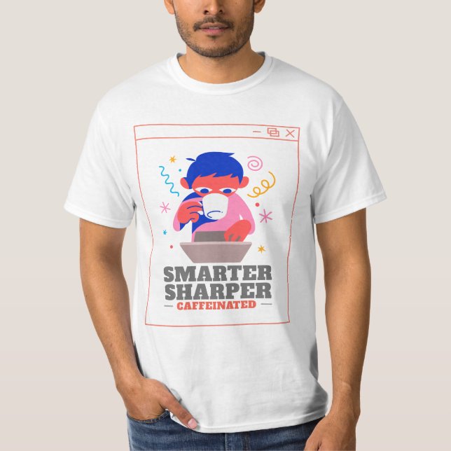 T-shirt Nootropiques Caféine Plus Intelligent Plus Vif Caf (Devant)