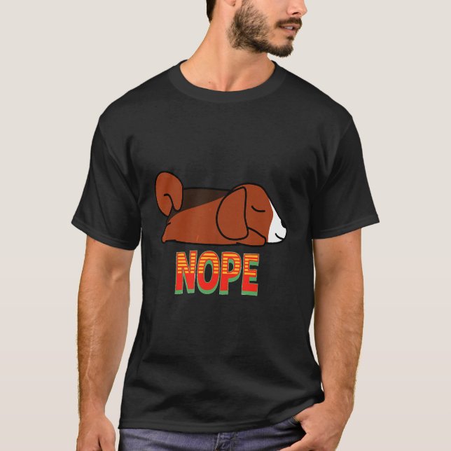 T-shirt Nope Beagle dormant (Devant)