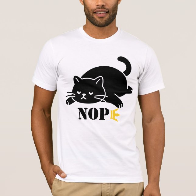T-shirt NOPE Cat Funny T Shirt for Cat Lovers (Devant)