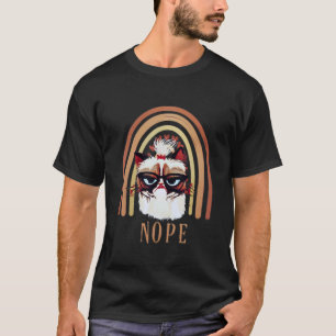T-shirt Nope Chat Pour Chat Angry Kitty