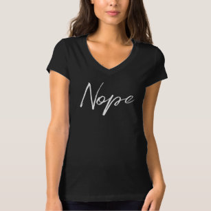 T-shirt Nope chemise en slim noir tendance pour femmes