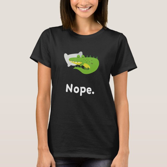 T-shirt Nope Crocodiles Nap Dormir Pyjama (Devant)