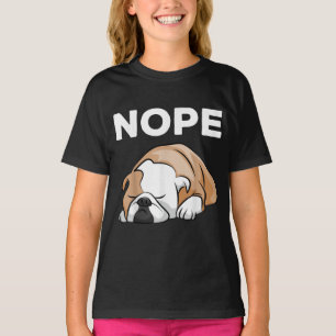 T-shirt Nope Dormir Des Cadeaux Bulldog Pour Bulldog Papa