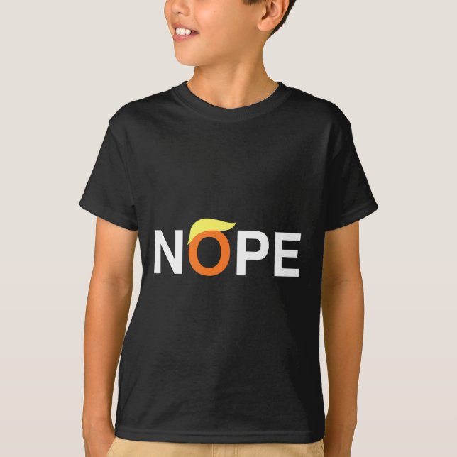 T-shirt Nope Funny Anti-Trump (Devant)