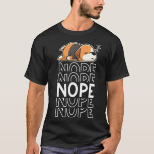 T-shirt Nope Funny Lazy Beagle couché Amoureux des chiens
