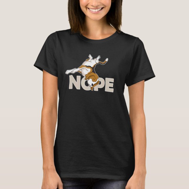 T-shirt Nope Lazy Beagle (Devant)