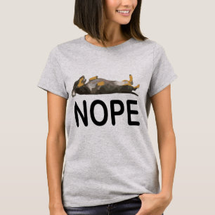T-shirt Nope Lazy Dachshund