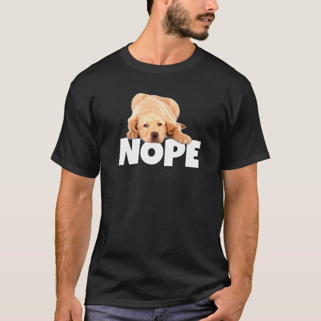 T-shirt Nope Lazy Golden Lab (Devant)