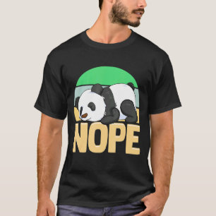 T-shirt Nope mignonne Sleepy Napping Lazy Panda