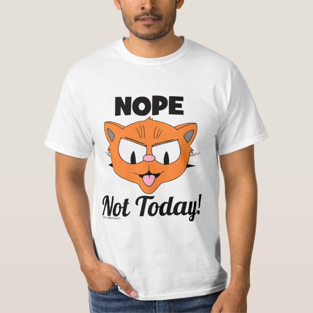 T-shirt NOPE Pas Aujourd'Hui ! Chat de dessin animé Señor  (Devant)