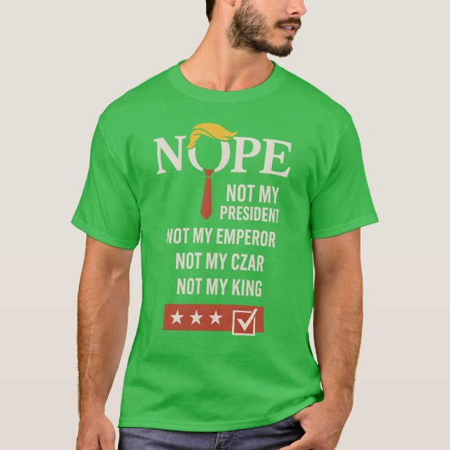 T-shirt NOPE - Pas mon président (Devant)