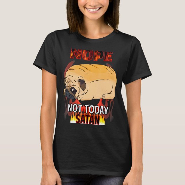 T-shirt Nope Satan Carlin (Devant)
