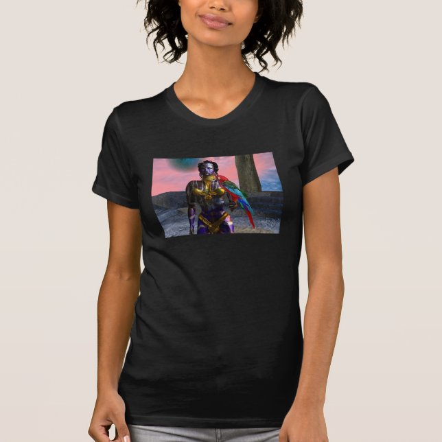 T-shirt NORA CYBER WARRIOR TIENT MACAW Science Fiction (Devant)