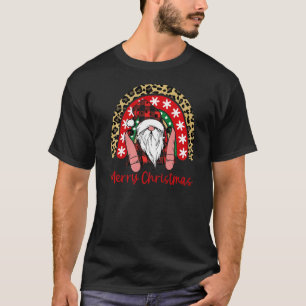 T-shirt Nordec Red Puffalo Plaid Gnome Christmas Rainbow