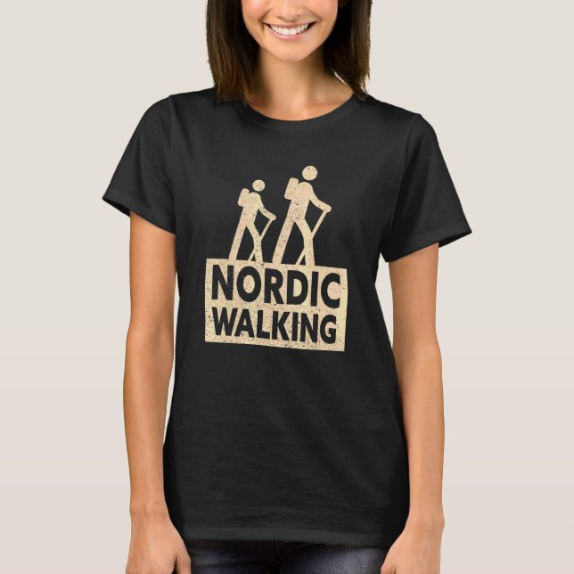 T-shirt Nordic Walking Nature Mountain Trekking Randonnée (Devant)