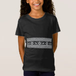 T-Shirt Nordic Winter Textile Christmas Reindeer Snowflake<br><div class="desc">Nordic Winter Textile Christmas Reindeer Snowflake Cadeaux de ski</div>