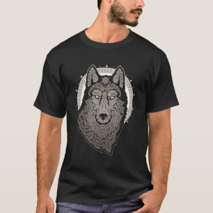 T-shirt Nordique Viking Yggdrasil Wolf Rune Valknut