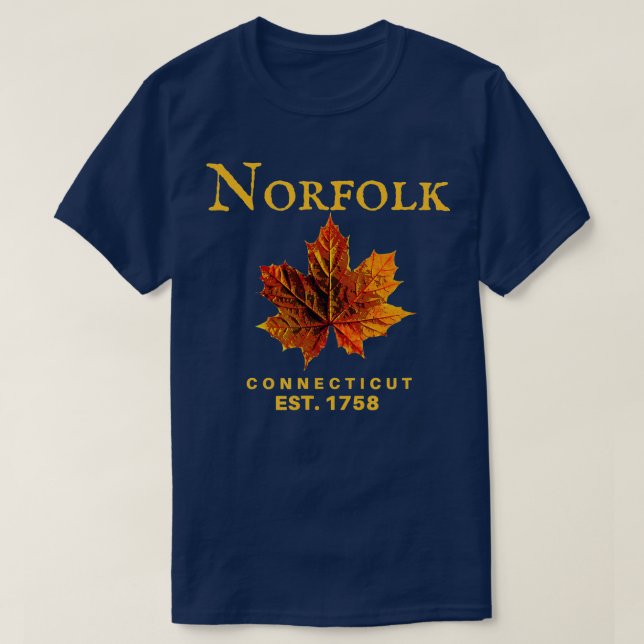 T-shirt Norfolk CT  Connecticut Autumn  (Design devant)