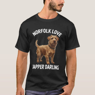 T-shirt Norfolk Love Dapper Darling Chien
