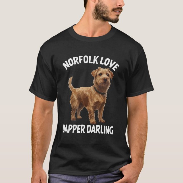 T-shirt Norfolk Love Dapper Darling Chien (Devant)