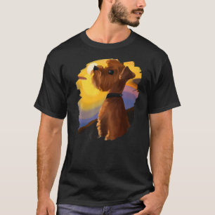 T-shirt Norfolk Terrier Chien écossais Sunset Vintage Retr