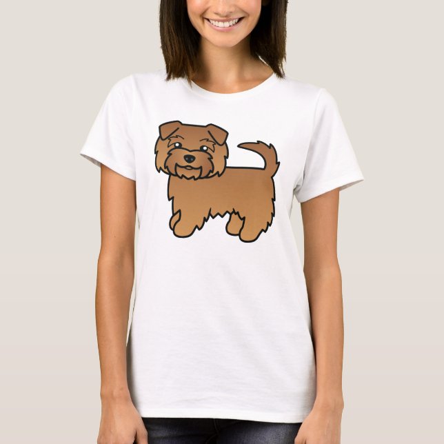 T-shirt Norfolk Terrier rouge (Devant)