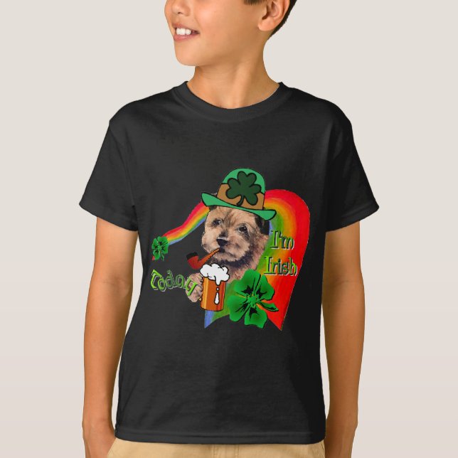 T-shirt Norfolk Terrier St patrick (Devant)