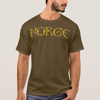 T-shirt Norge Norway Gold Viking