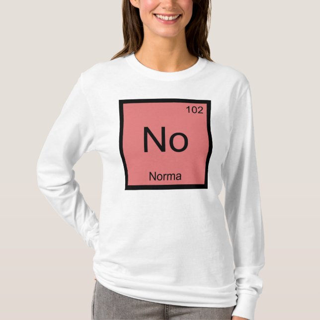 T-shirt Norma Nom Chimie Élément Tableau périodique (Devant)