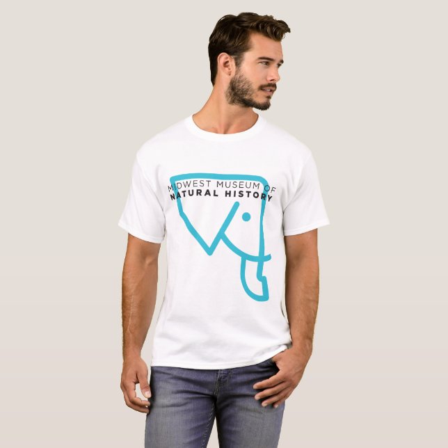 T-shirt normal d'éléphant du MMNH des hommes (Devant entier)