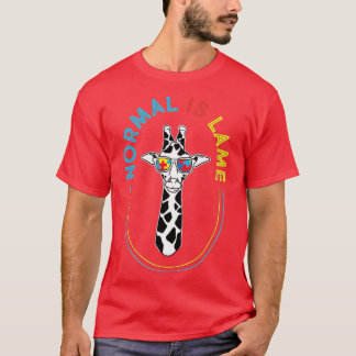 T-shirt Normal Est Lame - Giraffe Autiste Puzzle Autisme A