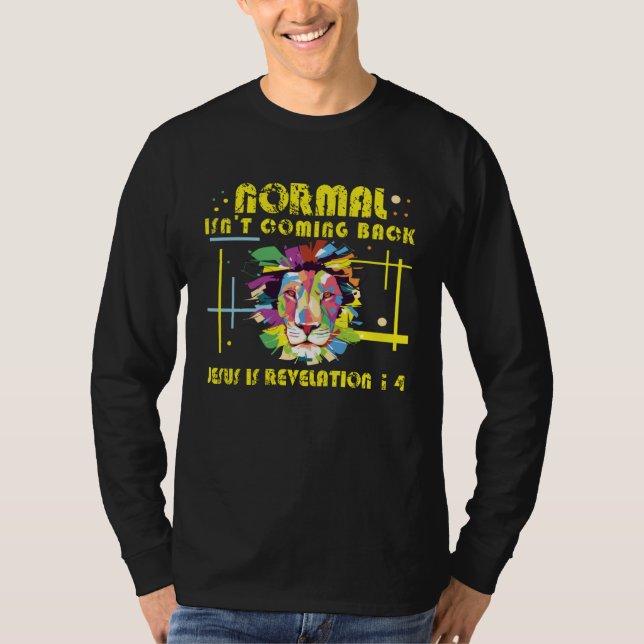 T-shirt Normal ne revient pas Christian Jésus Lion abs (Devant)