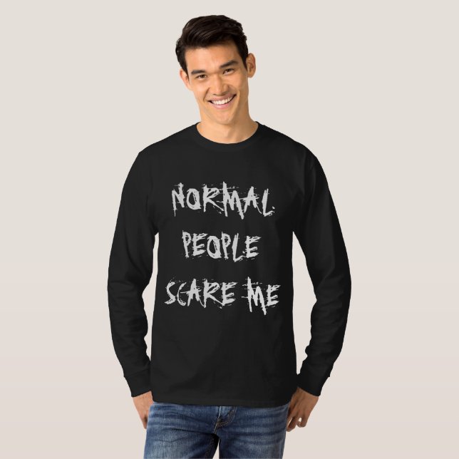 T-shirt normal PEOPLE SCARE ME (Devant entier)