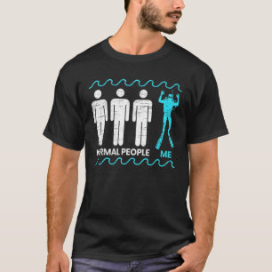 T-shirt Normale Personnes Moi Plongée Plongée Aquatique Aq