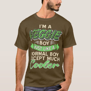 T-shirt Normale Veggie Boy Vegetarian Végétarien Cadeau sa
