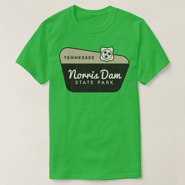 T-shirt Norris Dam State Park Tennessee Affiche de bienven (Design devant)
