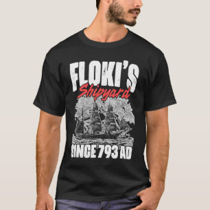 T-shirt Norse Mythologie Floki Constructeur Navire Flokis