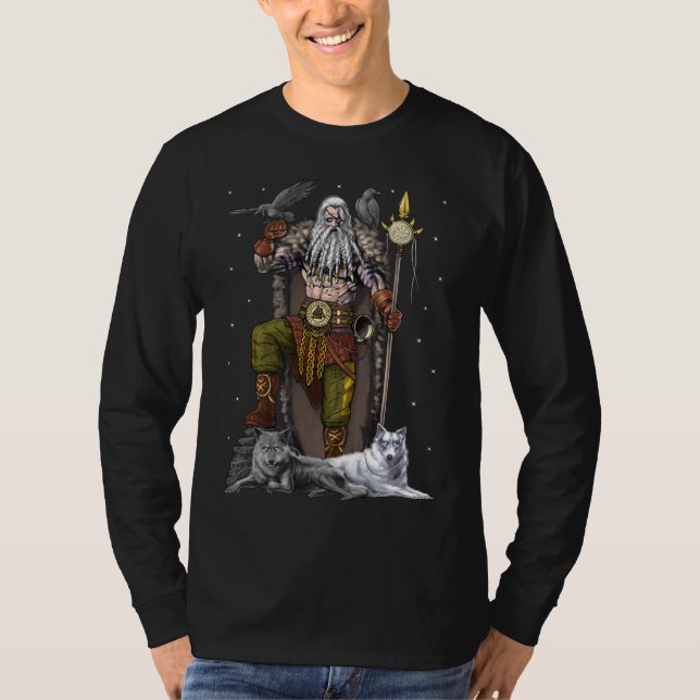 T-shirt Norse Viking Dieu Odin (Devant)