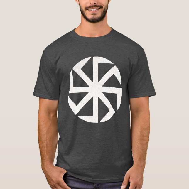 T-shirt Norse Viking Pagan Wicca Esoteric Sun Wheel (Devant)