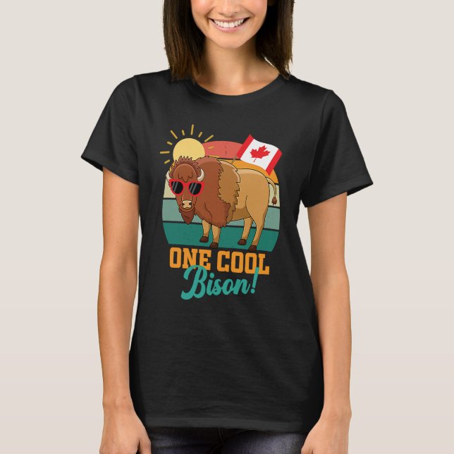 T-shirt North American Bison  Buffalo Day Canada men women (Devant)