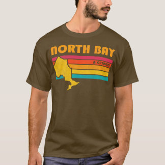 T-shirt North Bay Ontario Canada Vintage en détresse Souve