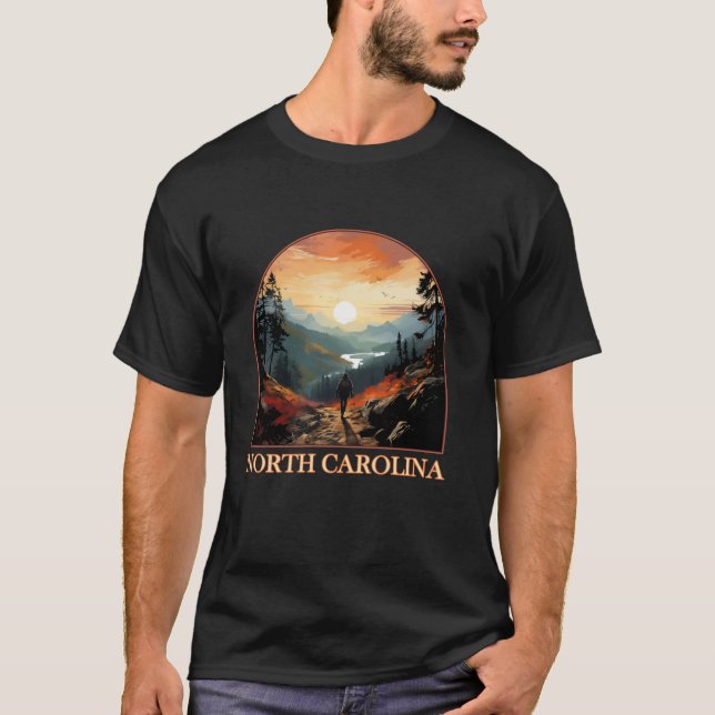 T-shirt North Carolina NC Randonnée Mountain State Pride l (Devant)