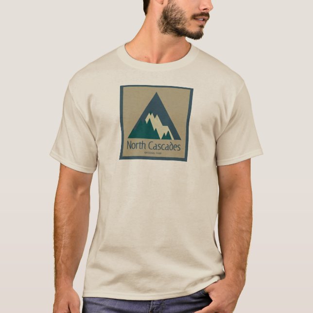 T-shirt North Cascades Parc National Rustique (Devant)